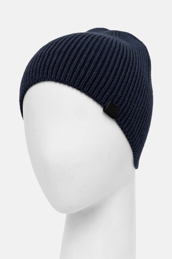 Akcesoria Czapka męska beanie prążkowana kolor granatowy RW24-CAM051 granatowy