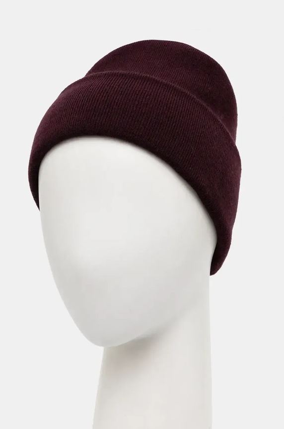 Czapka z domieszką wełny męski beanie kolor bordowy RW24-CAM060 bordowy RW24