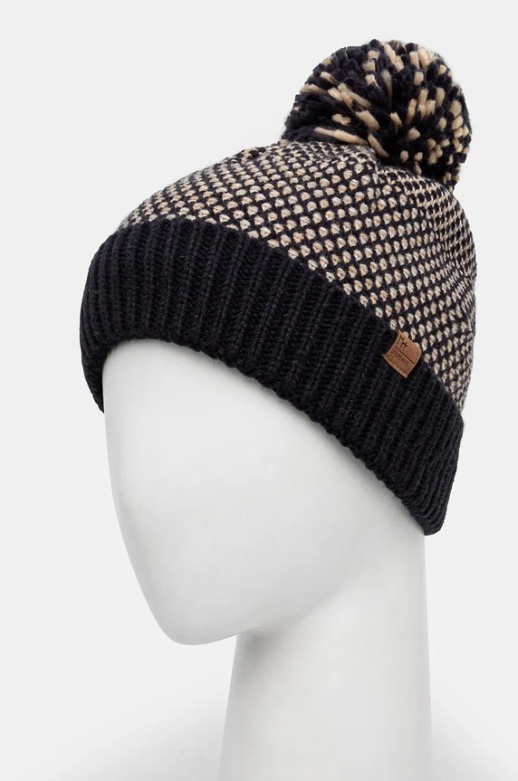 Doplňky Čepice pánská beanie, s bambulí tmavomodrá barva RW24-CAM807 námořnická modř
