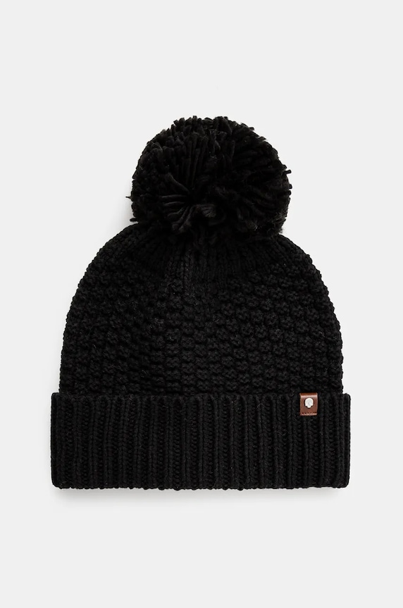 Czapka męska beanie z pomponem kolor czarny pozostałe czarny RW24-CAM810