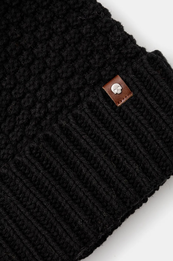 Czapka męska beanie z pomponem kolor czarny RW24-CAM810 czarny RW24