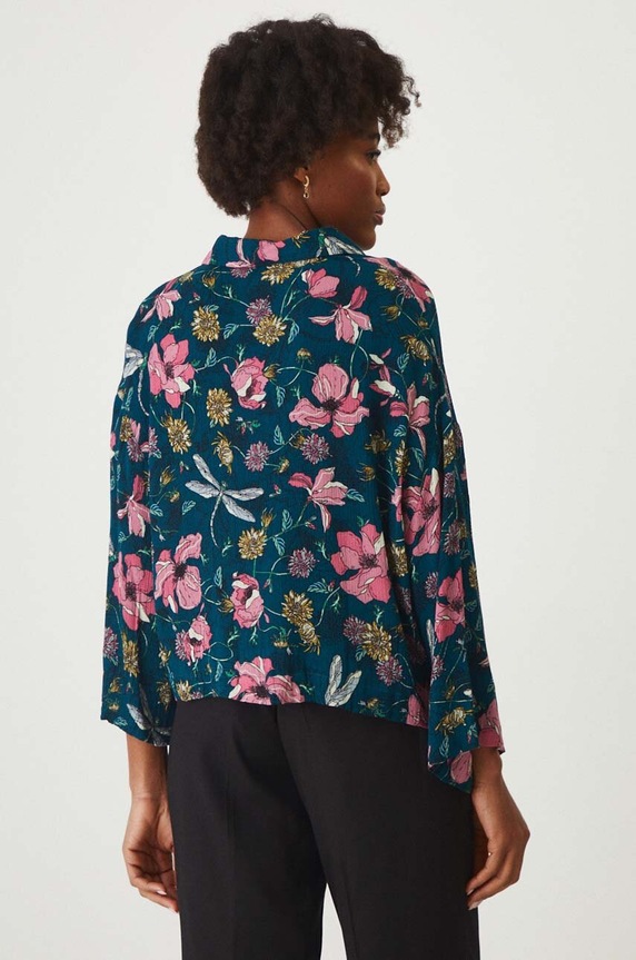 Odzież Koszula damska oversize wzorzysta kolor multicolor RW24-KDD010 multicolor