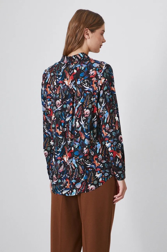 Odzież Koszula damska regular wzorzysta kolor multicolor RW24-KDD090 multicolor