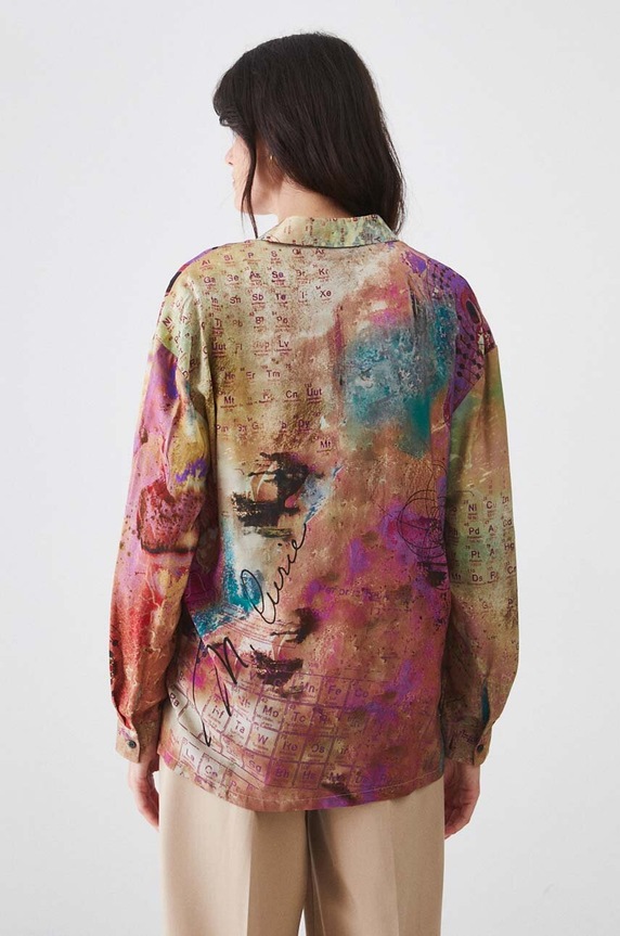Koszula damska z kolekcji Science by Peter Smolka kolor multicolor multicolor RW24-KDD451