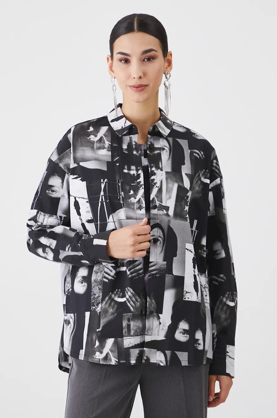Koszula damska z kolekcji Zdzisław Beksiński x Medicine kolor multicolor casual multicolor RW24-KDD851