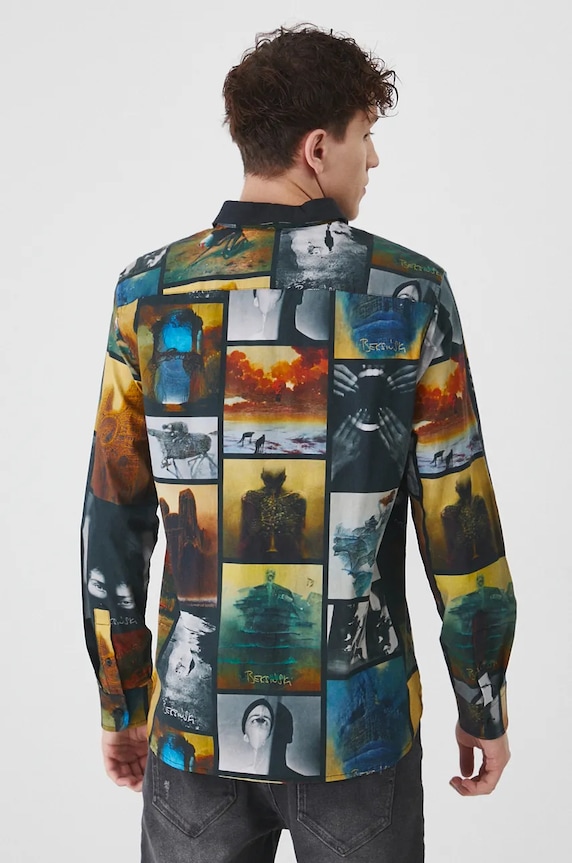 Odzież Koszula męska z kolekcji Zdzisław Beksiński x Medicine kolor multicolor RW24-KDM850 multicolor