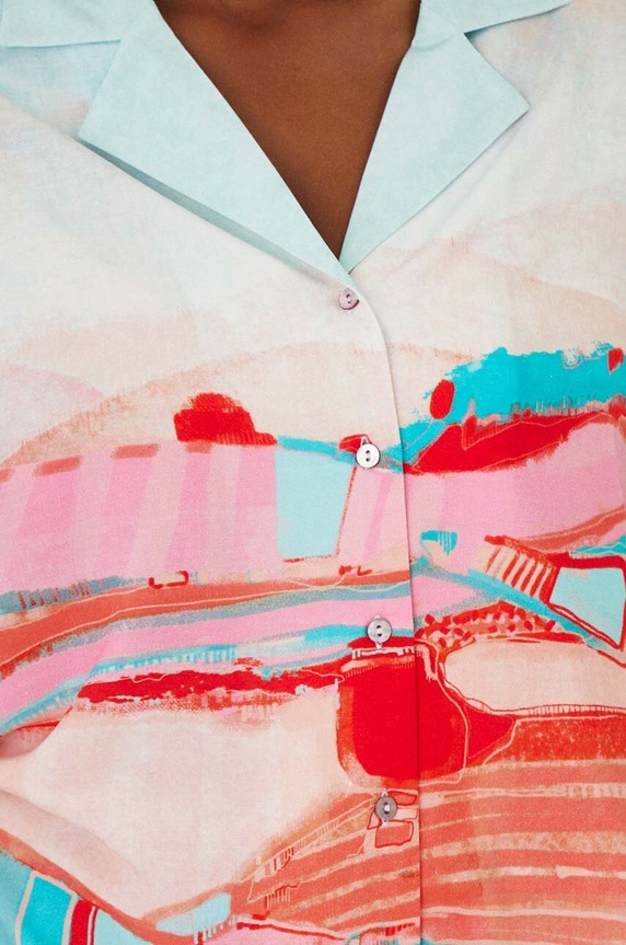 Koszula damska oversize z kolekcji Magia Miejsc kolor multicolor RW24-KKD150