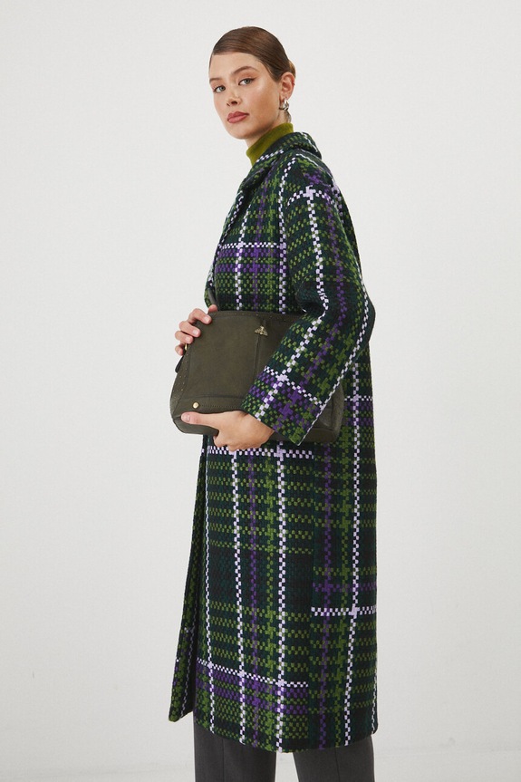 Odzież Płaszcz damski wzorzysty kolor multicolor RW24.KPD600 multicolor