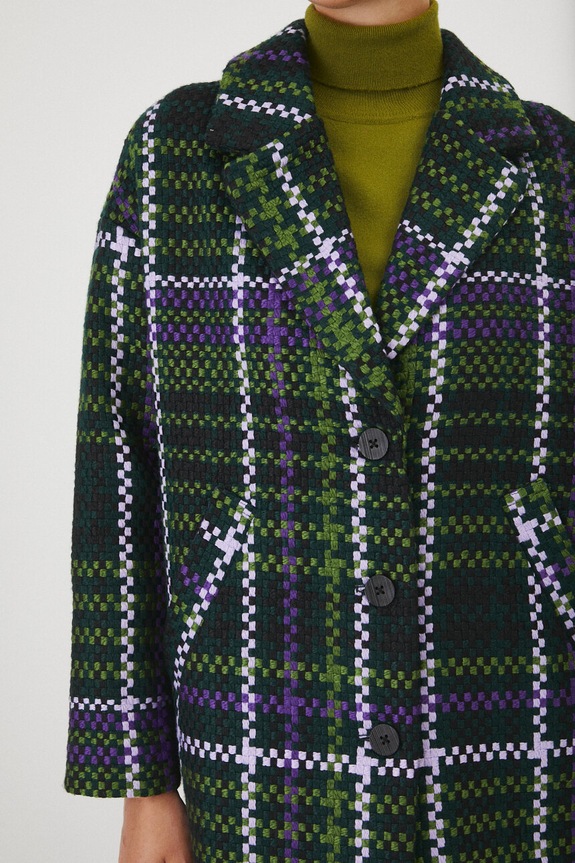 Płaszcz damski wzorzysty kolor multicolor RW24.KPD600 multicolor