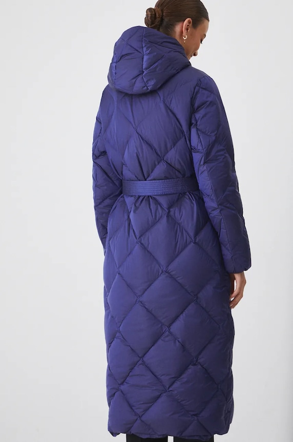 Odzież Płaszcz puchowy damski pikowany kolor fioletowy RW24-KPD602 fioletowy