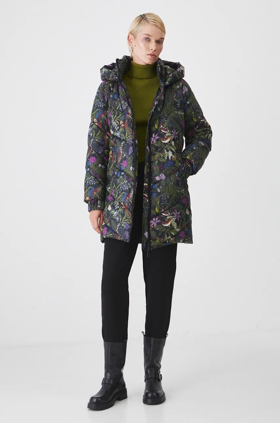 Płaszcz damski pikowany wzorzysty kolor multicolor RW24-KPD712 multicolor RW24