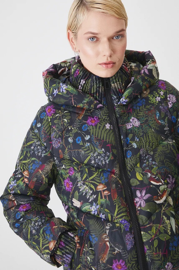 Płaszcz damski pikowany wzorzysty kolor multicolor multicolor RW24-KPD712