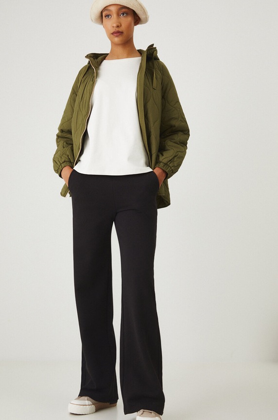 Oblečení Bunda dámská oversized, s prošíváním zelená barva RW24-KUD300 zelená