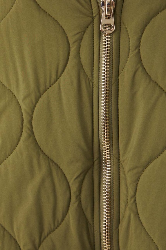 Bunda dámská oversized, s prošíváním zelená barva RW24-KUD300