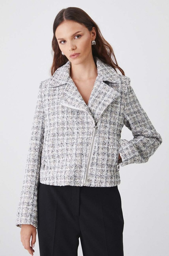 Marynarka damska tweedowa kolor multicolor multicolor RW24-KUD500