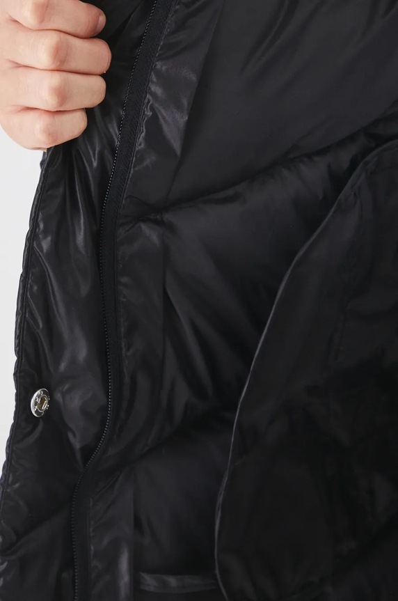 Kurtka puchowa damska pikowana kolor czarny RW24-KUD704