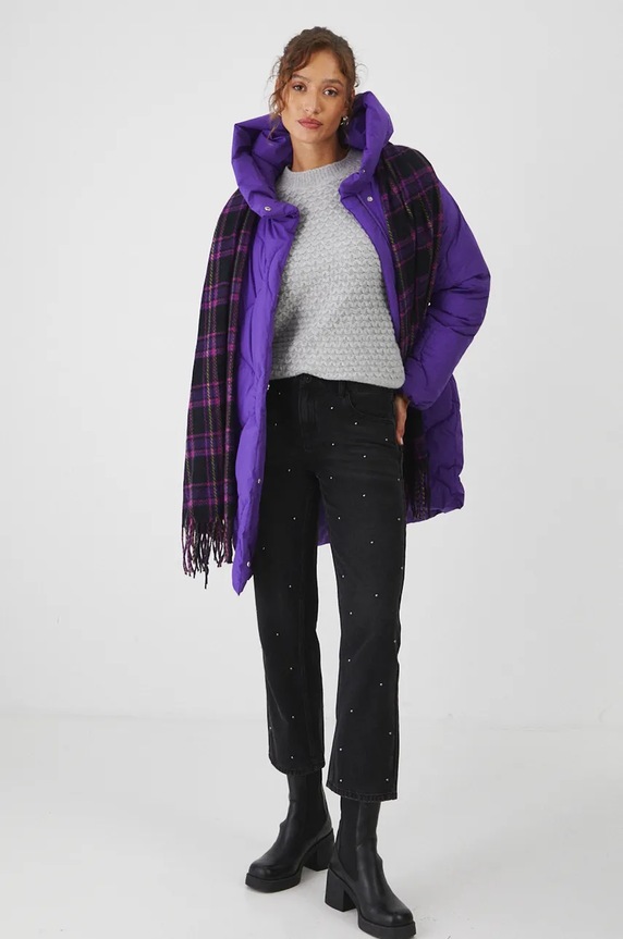 Kurtka damska z ociepleniem DuPont Sorona kolor fioletowy RW24-KUD800 fioletowy RW24