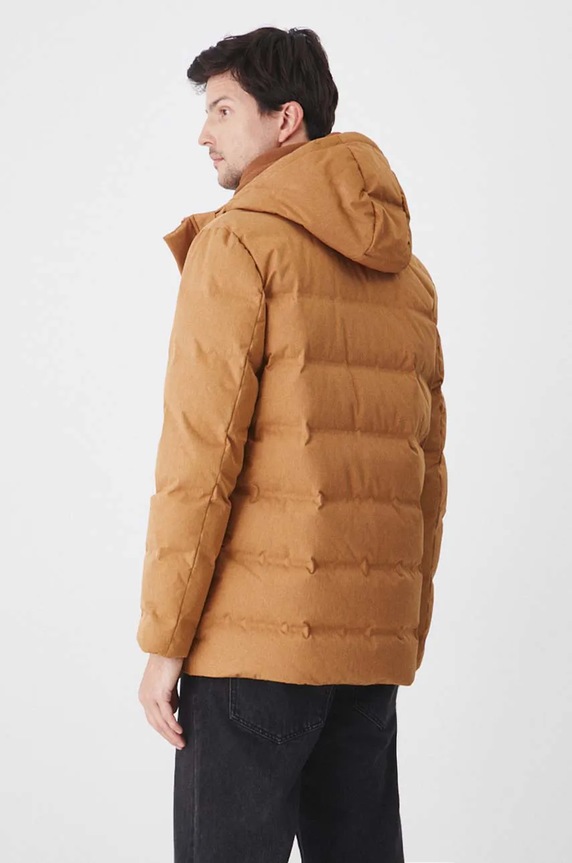 Odzież Kurtka puchowa męska pikowana kolor żółty RW24-KUM702 żółty