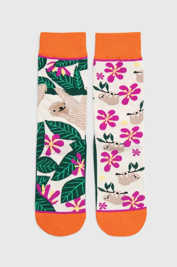 Skarpetki bawełniane damskie w leniwce (2-pack) kolor multicolor skarpetki długie multicolor RW24-LGD106