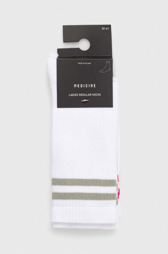 Odzież Skarpetki bawełniane damskie z paskami (2-pack) kolor multicolor RW24.LGD301 multicolor
