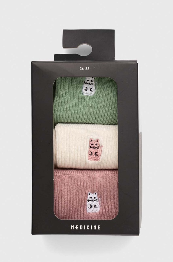 Oblečenie Ponožky dámske z bambusového vlákna s ozdobnou výšivkou RW24.LGD309 viacfarebná