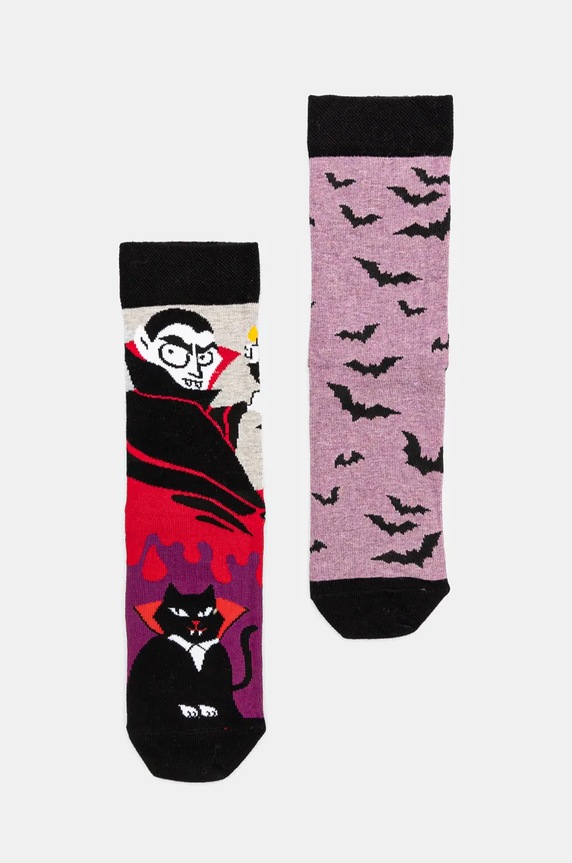 Skarpetki bawełniane damskie w nietoperze (2-pack) kolor multicolor skarpetki długie multicolor RW24.LGD700