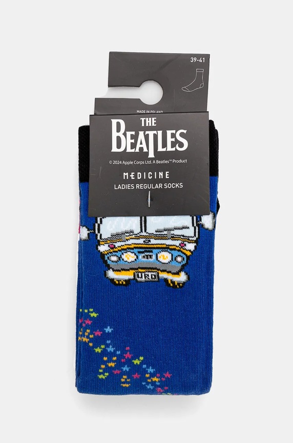 Odzież Skarpetki bawełniane damskie The Beatles (2-pack) kolor multicolor RW24.LGD750 multicolor