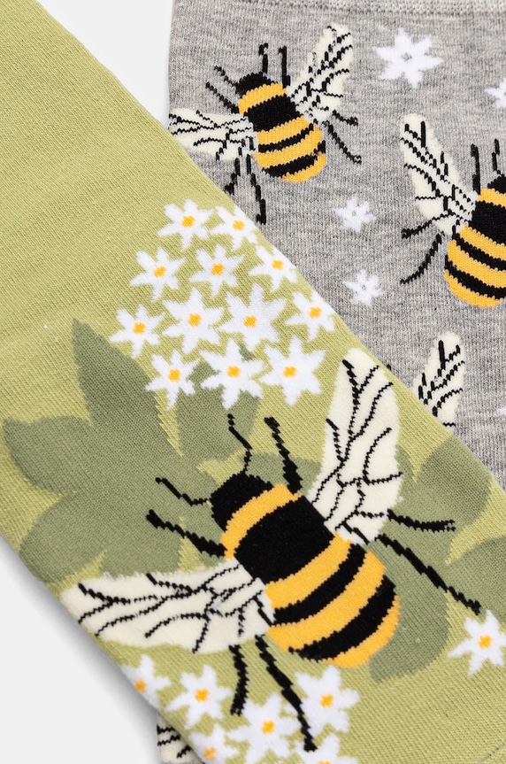 Oblečení Bavlněné ponožky dámské s rostlinným a zvířecím motivem (2-pack) více barev RW24.LGD814 vícebarevná