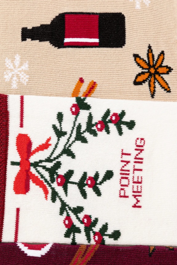 Skarpetki bawełniane damskie świąteczne (3-pack) kolor multicolor RW24-LGD915 multicolor RW24