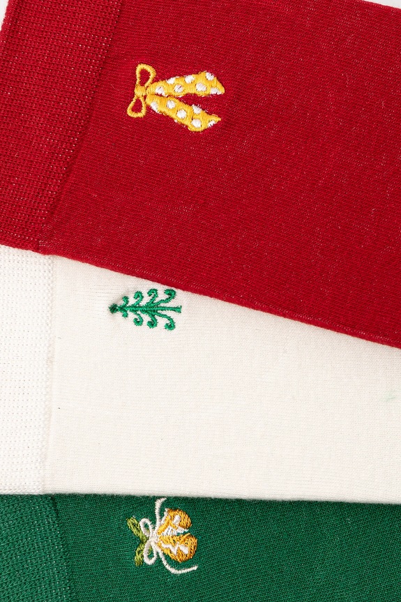 Bavlnené ponožky slávnostné s ozdobnou výšivkou (3-pack) viac farieb RW24.LGDA00 viacfarebná RW24