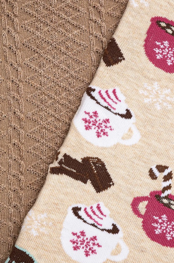 Skarpetki bawełniane damskie wzorzyste (2-pack) kolor multicolor RW24.LGDA04 multicolor RW24