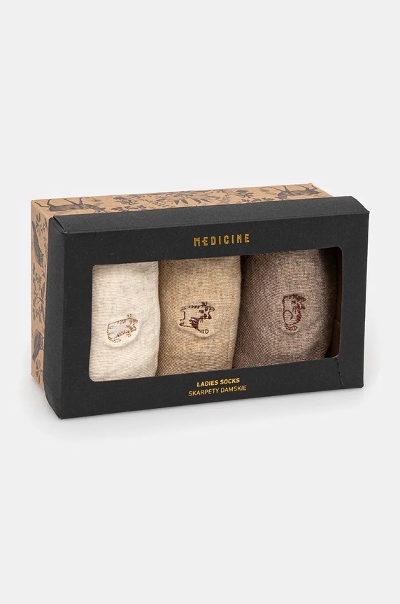 Oblečenie Bavlnené ponožky s ozdobnou výšivkou s mačkami (3-pack) viac farieb RW24.LGDA12 viacfarebná