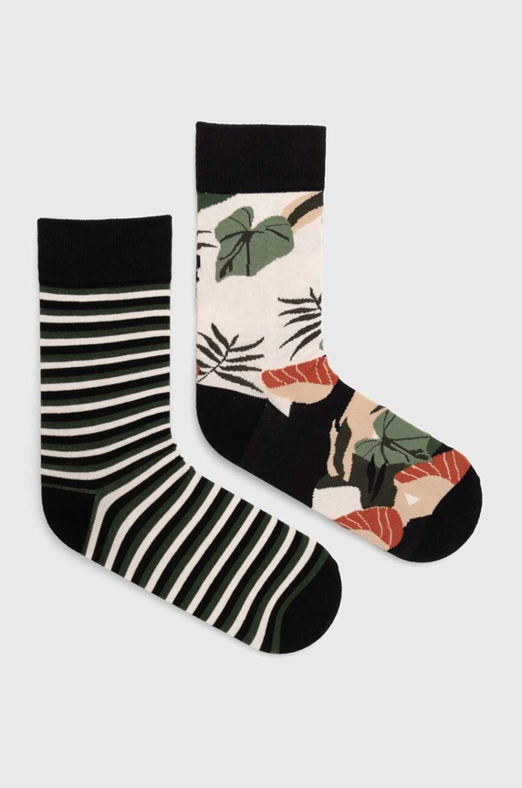 Skarpetki bawełniane męskie wzorzyste (2-pack) kolor multicolor skarpetki długie multicolor RW24-LGM102