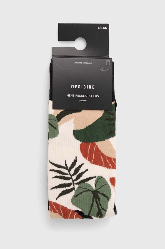 Skarpetki bawełniane męskie wzorzyste (2-pack) kolor multicolor RW24-LGM102 multicolor RW24