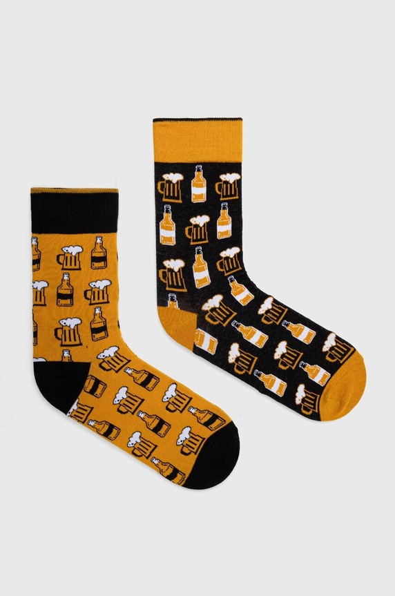 Skarpetki bawełniane męskie wzorzyste (2-pack) kolor multicolor skarpetki długie multicolor RW24-LGM103