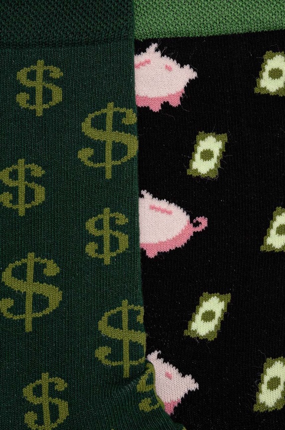 Skarpetki bawełniane męskie w świnki skarbonki (2-pack) kolor multicolor RW24.LGM403 multicolor RW24