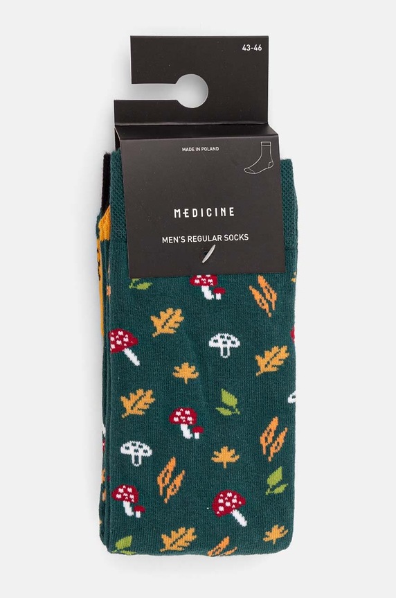 Odzież Skarpetki bawełniane męskie wzorzyste (2-pack) kolor multicolor RW24.LGM508 multicolor