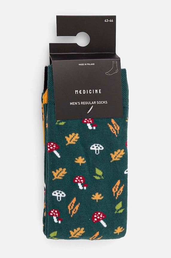 Odzież Skarpetki bawełniane męskie wzorzyste (2-pack) kolor multicolor RW24.LGM508 multicolor