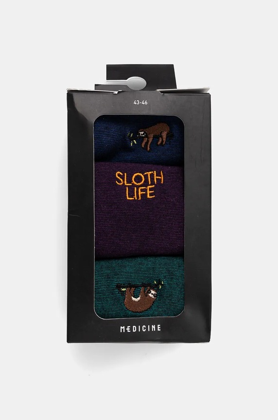 Oblečenie Bavlnené ponožky s ozdobnou výšivkou so zvieracím motívom (3-pack) viac farieb RW24-LGM604 viacfarebná