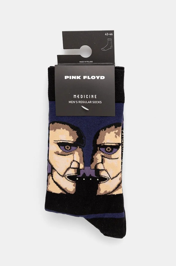 Odzież Skarpetki bawełniane męskie Pink Floyd (2-pack) kolor multicolor RW24-LGM750 multicolor
