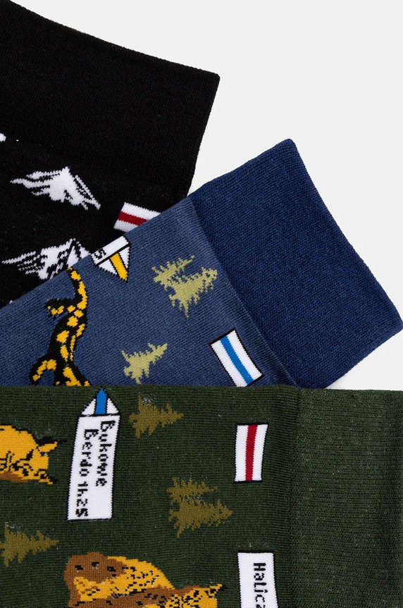 Skarpetki bawełniane męskie wzorzyste (3-pack) kolor multicolor RW24.LGM810 multicolor RW24