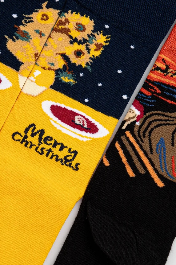 Skarpetki bawełniane męskie świąteczne (2-pack) kolor multicolor RW24.LGM900 multicolor RW24
