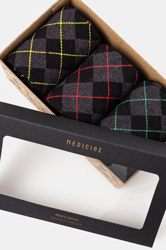 Îmbrăcăminte Medicine ciorapi de bumbac 3-pack RW24-LGMB06 multicolor