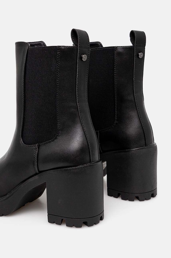 Nízké kozačky dámské s elastickou vložkou černá barva RW24-OBD404 černá