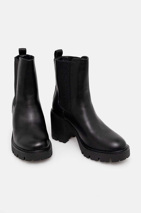 Nízké kozačky dámské s elastickou vložkou černá barva RW24-OBD404