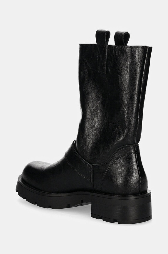 Nízké kozačky dámské s ozdobnou sponou černá barva černá RW24-OBD702