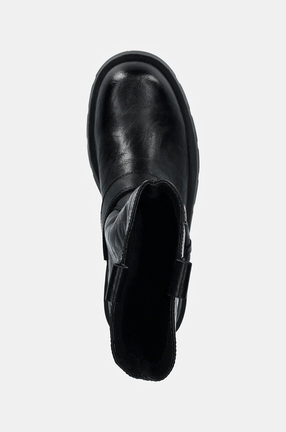 Nízké kozačky dámské s ozdobnou sponou černá barva RW24-OBD702 černá