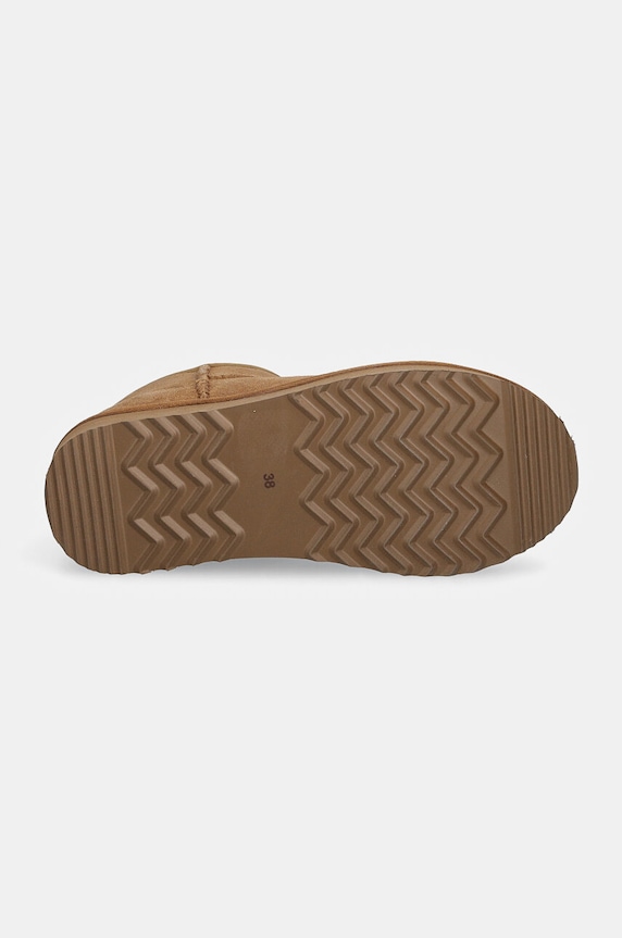 Śniegowce zamszowe damskie ocieplane kolor brązowy RW24-OBD706