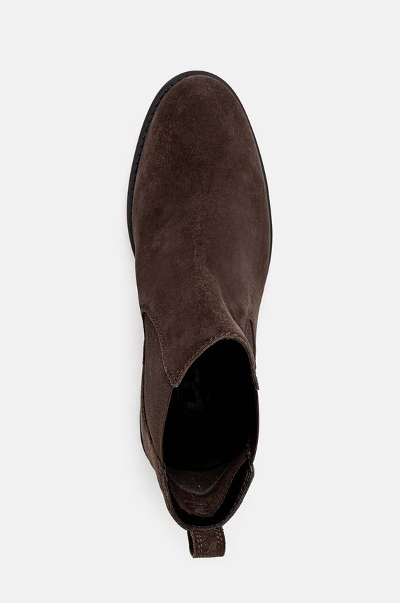 Półbuty zamszowe męskie z elastyczną wstawką kolor brązowy RW24-OBM306 brązowy