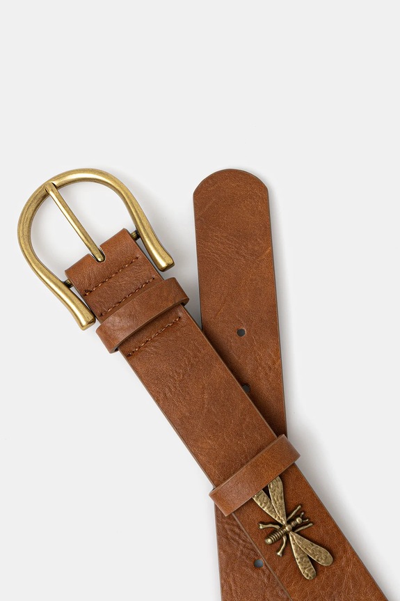 Dámský pásek z ekokůže s aplikací RW24-PAD900 hnědá RW24